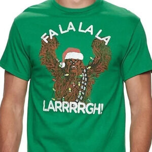 Men’s Star Wars Chewbacca Christmas T-Shirt‎ Size Small New With Tags
